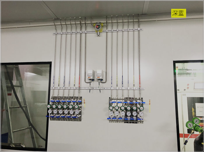 車間氬氣集中供氣系統(tǒng):車間內(nèi)氬氣供氣管道施工